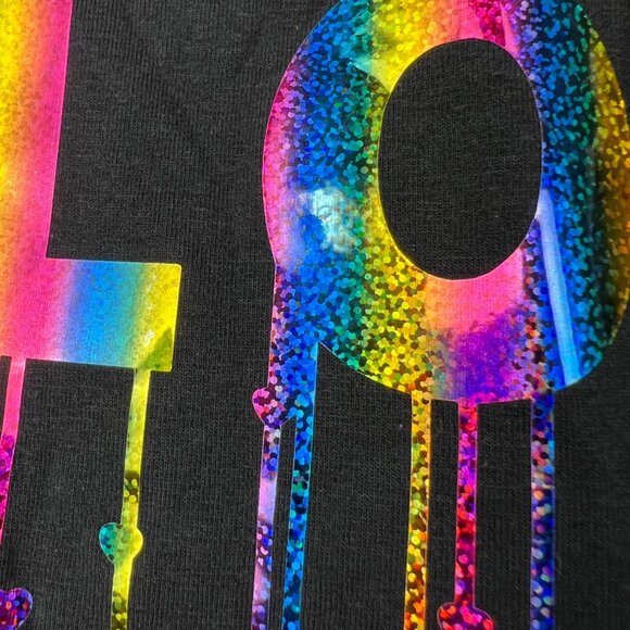 Cutie Patootie Rainbow Holographic Love Tee - Picture 5 of 11